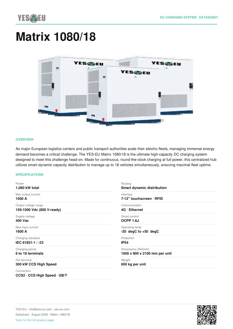 Preview of Matrix 1080/18 datasheet (PDF)