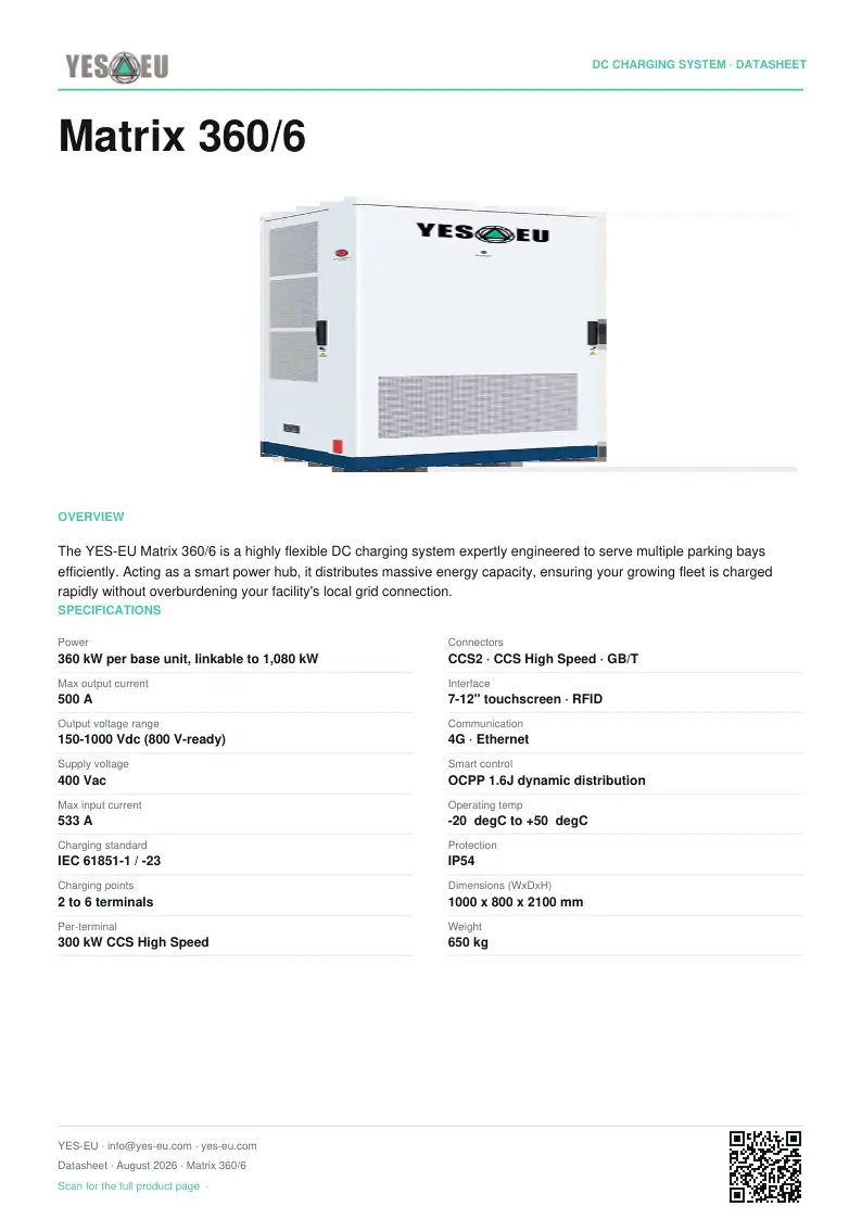 Preview of Matrix 360/6 datasheet (PDF)