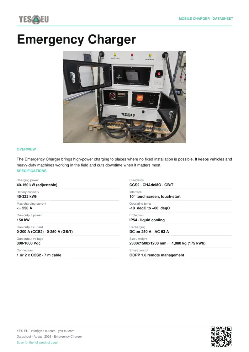 Preview of Emergency Charger datasheet (PDF)