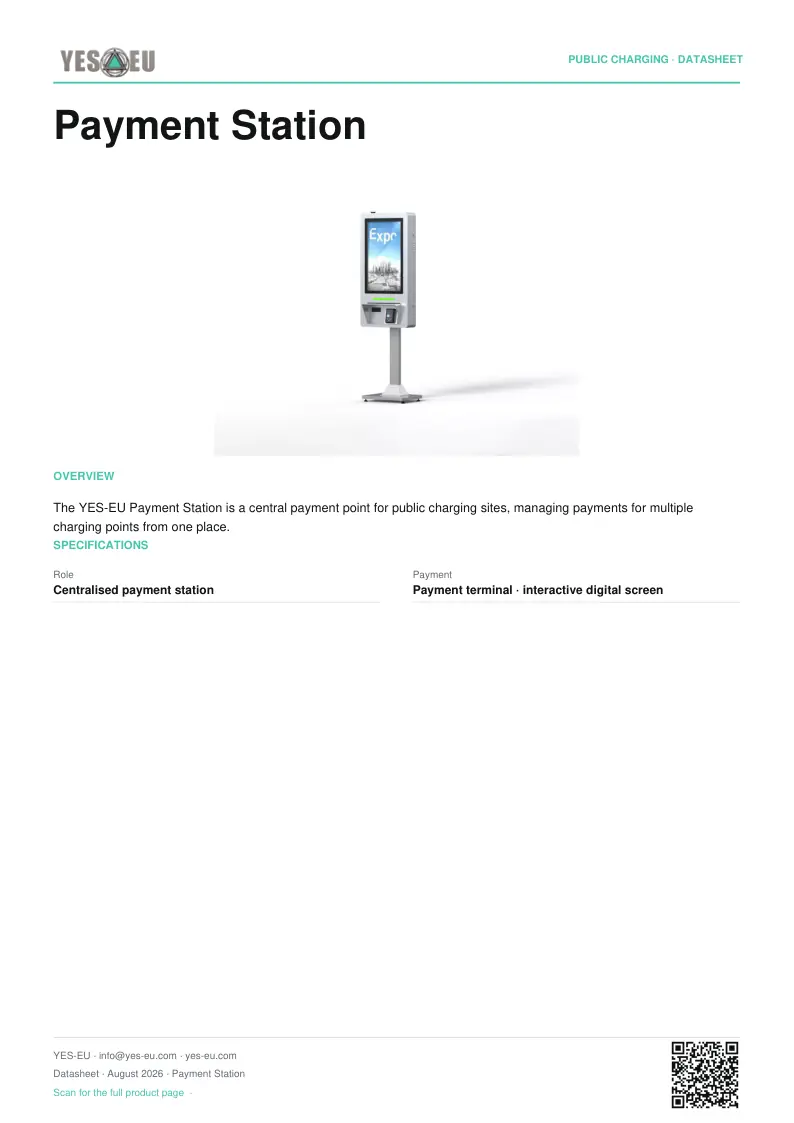 Preview of Payment Station datasheet (PDF)
