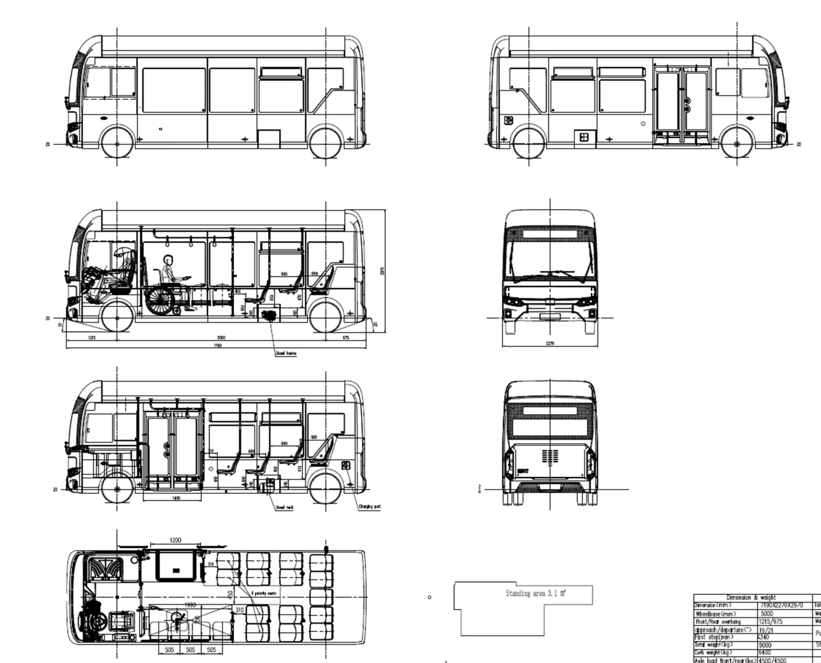EU07 dimensioned layout and floor plan drawing