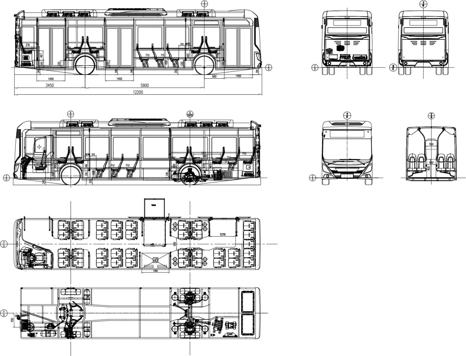 EU12 dimensioned layout and floor plan drawing