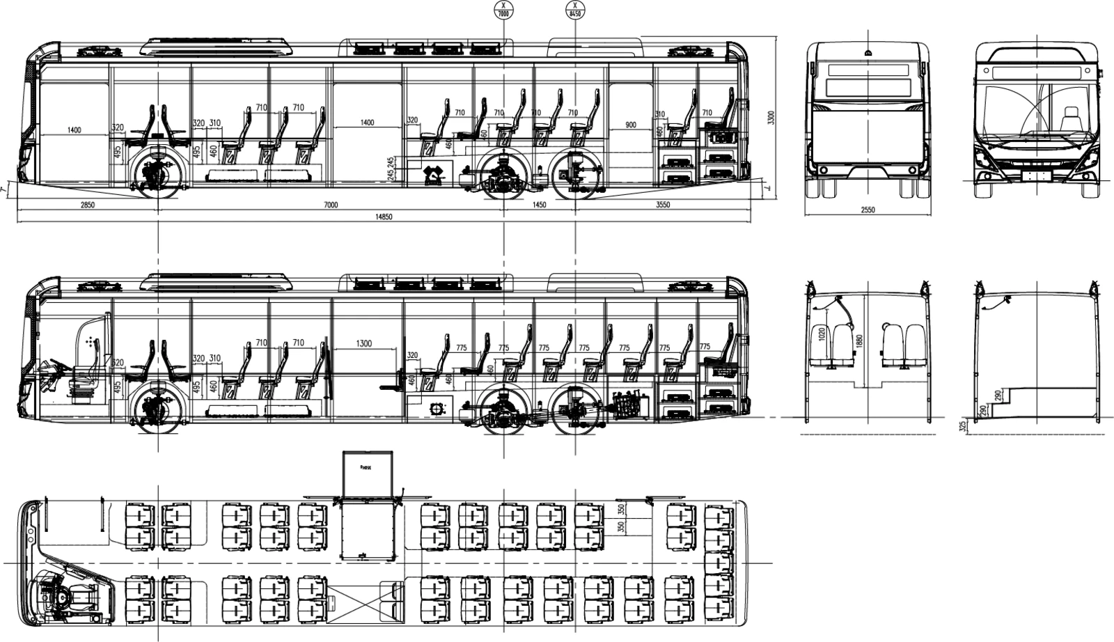 EU15 dimensioned layout and floor plan drawing
