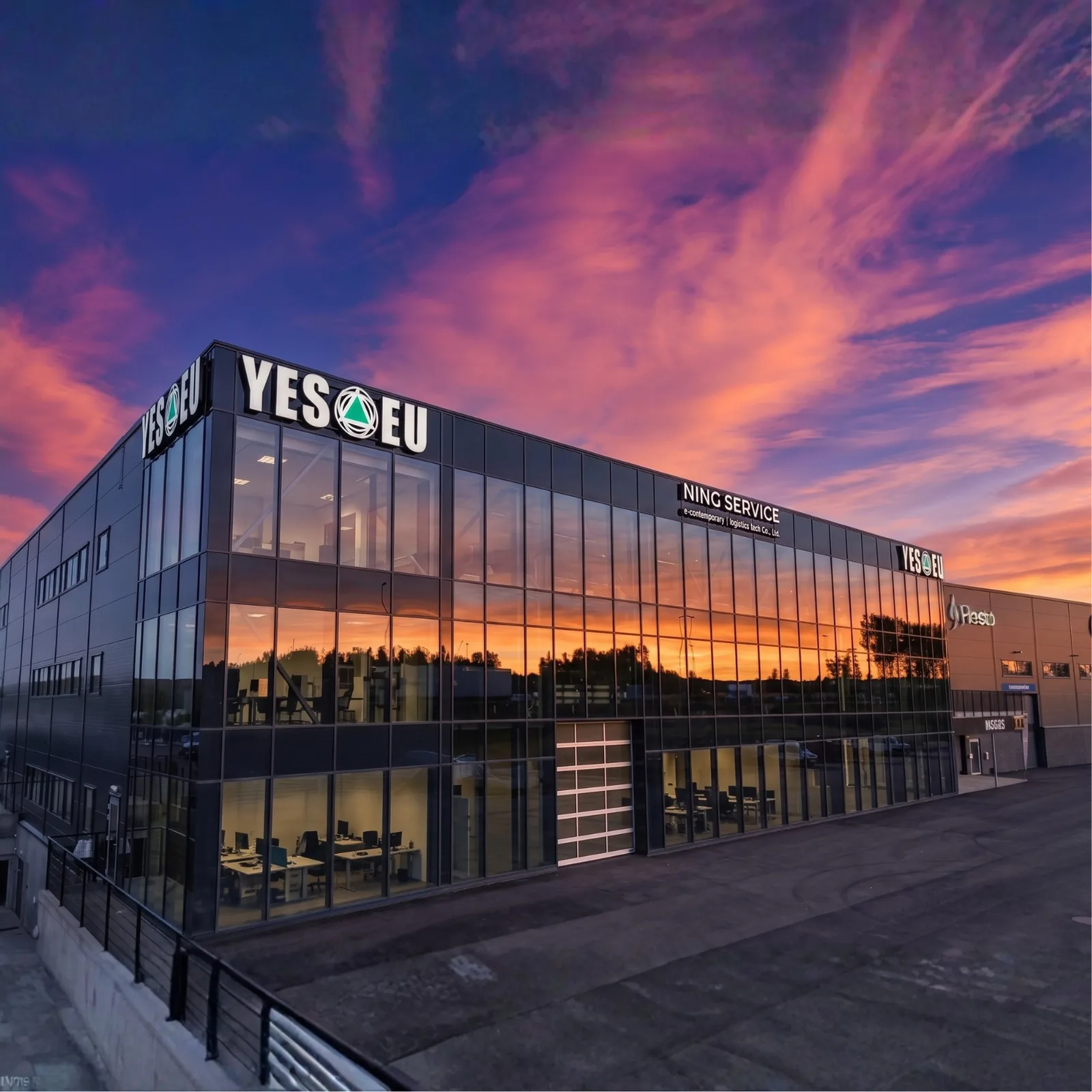 YES-EU NING service centre in Oslo at dusk