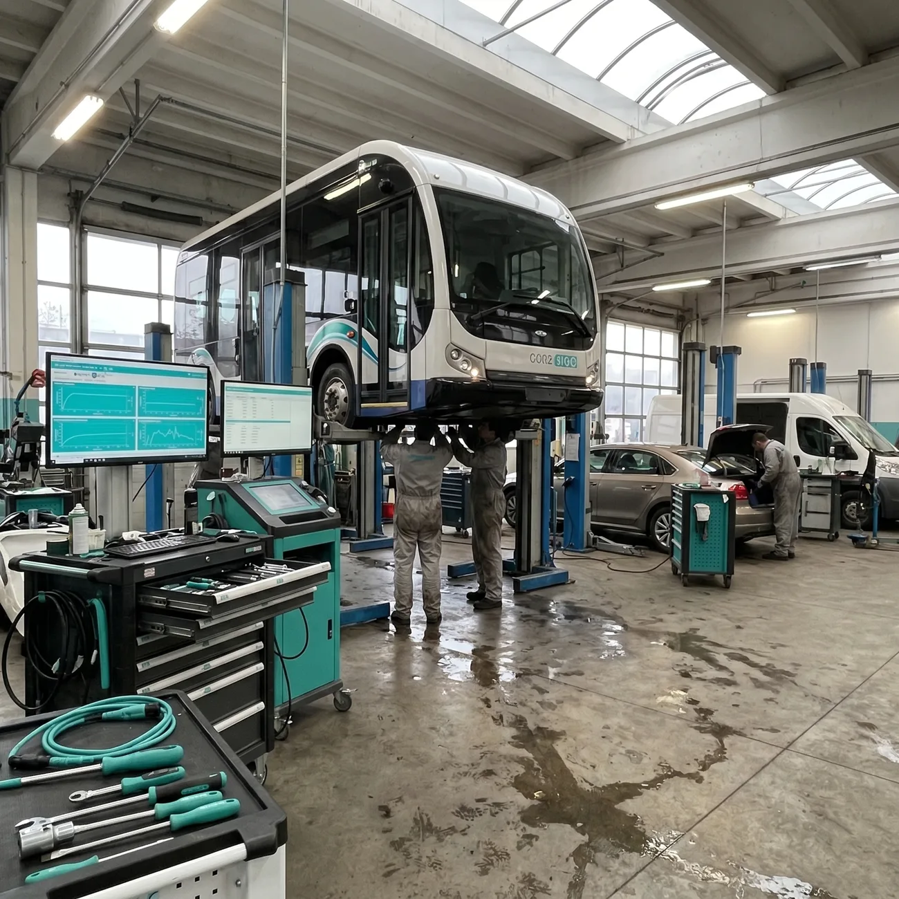 YES-EU EV service workshop
