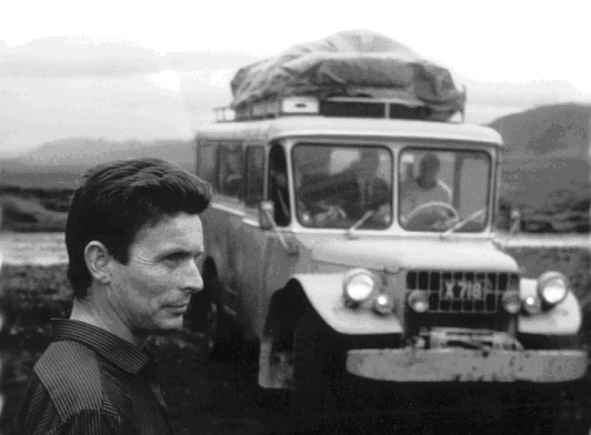 A founder with a Dodge Weapon truck in the Icelandic highlands, 1969